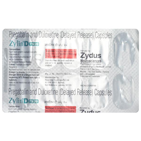 ZYLIN D 75/20 Capsule 10's - Neuropathic Pain-Dru