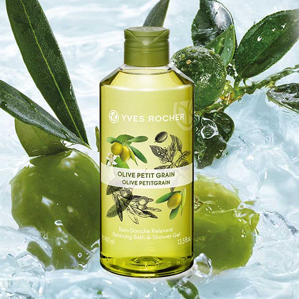 Yves Rocher Relaxing Bath And Shower Gel Olive Olive Petit Grain 400 ml - Shower Gels & Body Wash