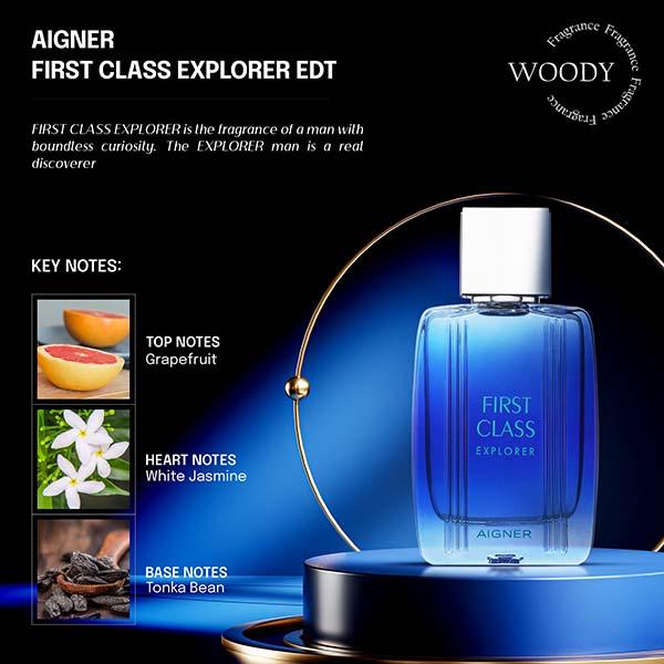 Aigner First Class Explorer Edt 100 ml - Men Perfumes (Edt/Edp)