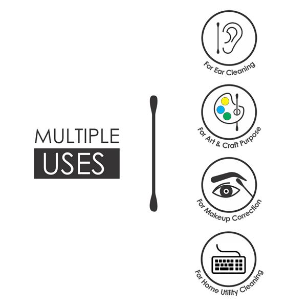 Tulips Cotton Swabs - Flat Box 200's - Cotton Buds & Balls