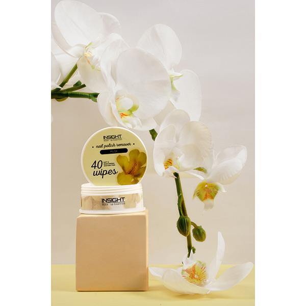 Insight Cosmetics Nail Polish Remover - Musk 40 Wipes 25ml - Nail Polish Remover