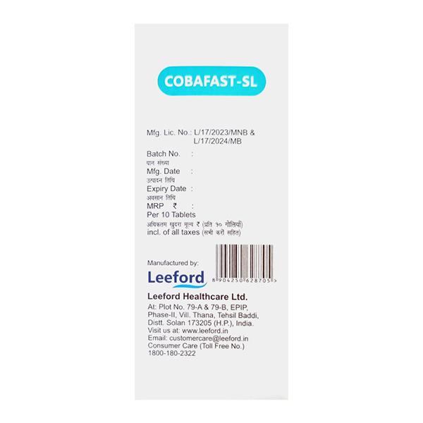 COBAFAST SL Sublingual Tablet 10's - Anaemia-VMA