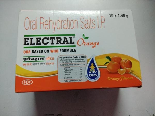 Electral Powder Orange Flavour Sachet 10X4.4Gm - Supplements-Ele