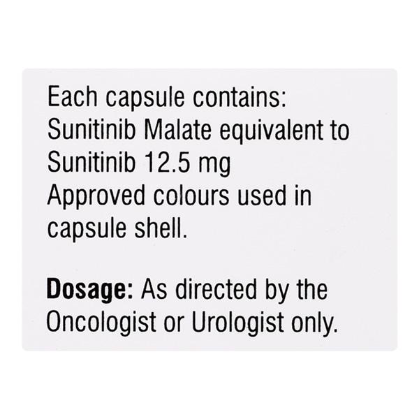 SUTINAT 12.5 Capsule 28's - Cancer Oncology-Tar