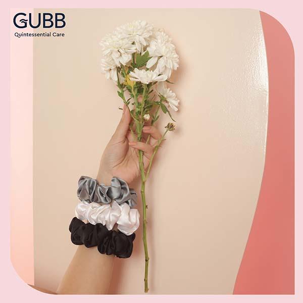 GUBB Satin Scrunchies - (Pack of 6) 1's - Hair Clips/Bands