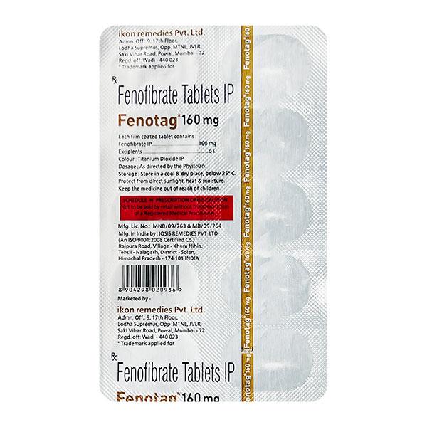 FENOTAG 160 MG Tablet 10's - High Cholesterol-Dys