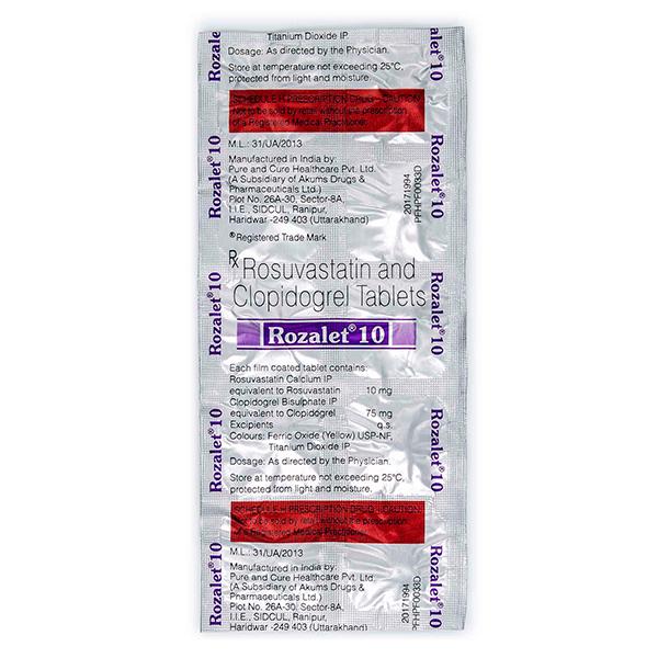 ROZALET 10mg Tablet 10's - High Cholesterol-Dys