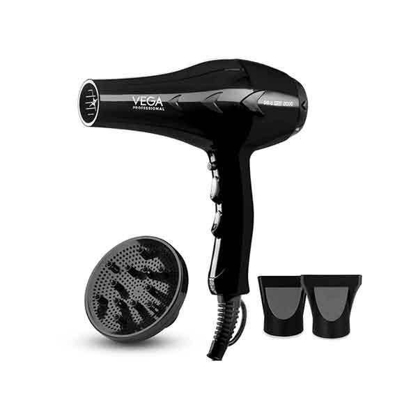 Netmeds | Vega Professional Pro Dry 2000 Watts Hair Dryer With Diffuser & Nozzle Attachments, (VPVHD-13) 1's