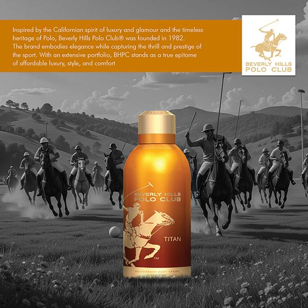 Beverly Hills Polo Club Prestige Parfum Body Spray - Titan 300 ml - Men Deodorants/Roll-Ons