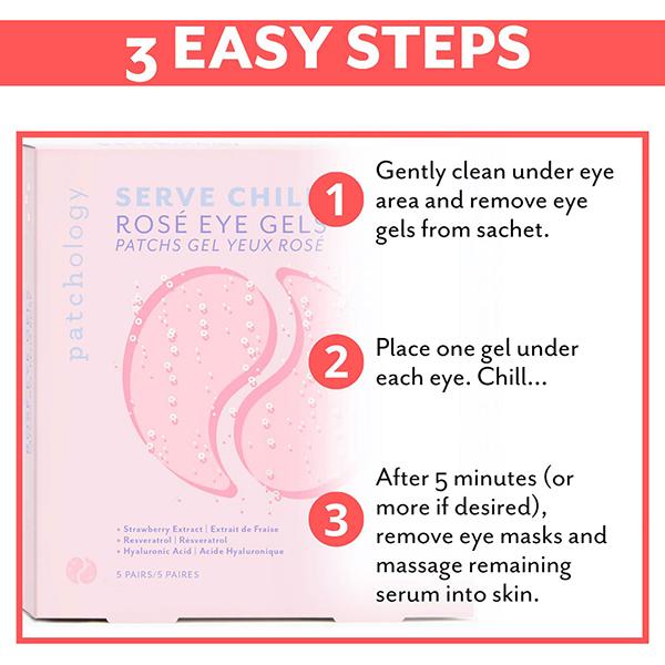 Patchology Serve Chilled Rose Eye Gels 5's - Eye Gels & Roll-On