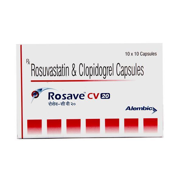 Rosave CV 20mg Capsule 10'S - High Cholesterol-Dys