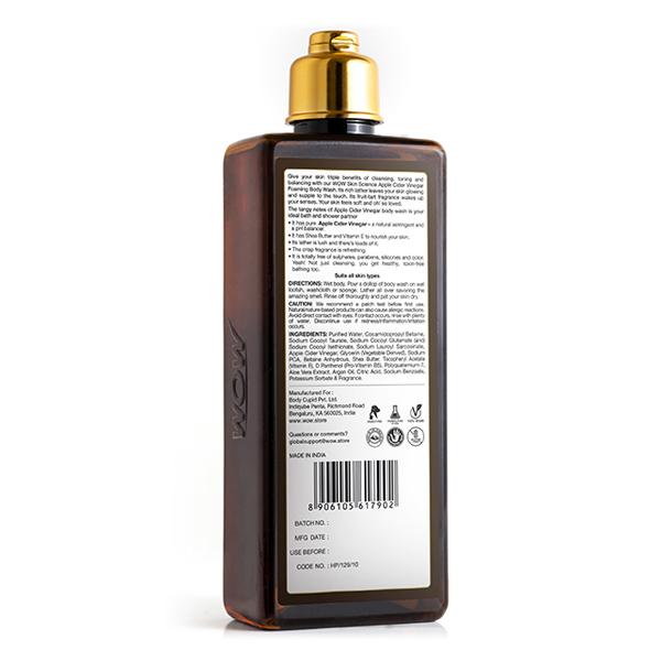 Wow Life Science Apple Cider Vinegar Foaming Body Wash 250 ml - Shower Gels & Body Wash