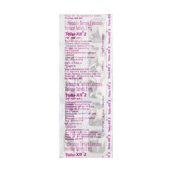 Tolu XR 2mg Tablet 10'S - Bladder And Prostate Disorders-Dru