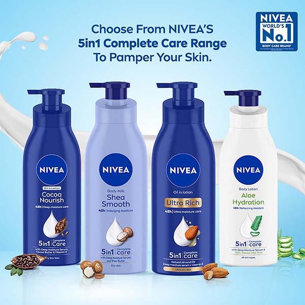 Nivea Cocoa Nourish 72h Moisture Intense Care with Deep Nourish Serum 200 ml - Lotions & Creams
