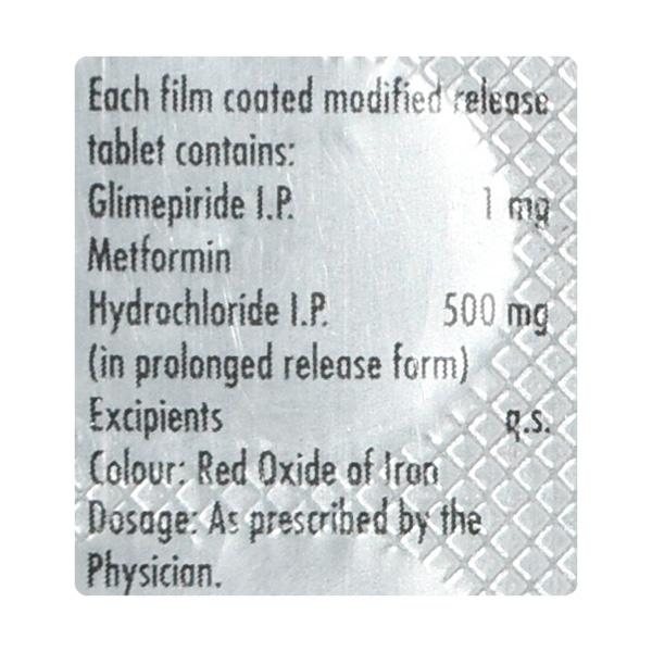 Gluformin G1 New Tablet 15'S - Diabetes-Ant