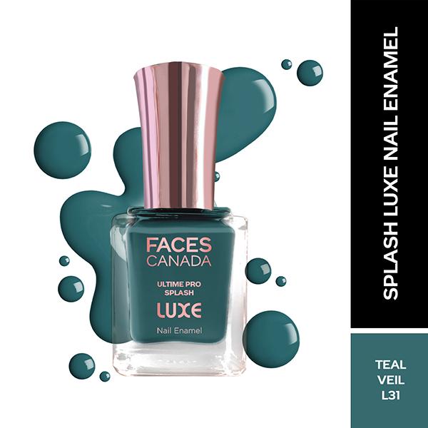 Netmeds | Faces Canada Ultime Pro Splash Luxe Nail Enamel - Teal Veil (L31) 12 ml