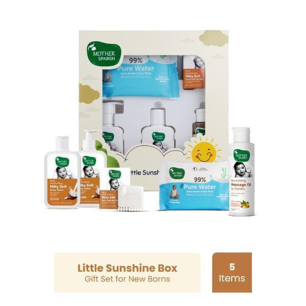 Netmeds | Mother Sparsh Little Sunshine Box Gift Set for New Borns 5's
