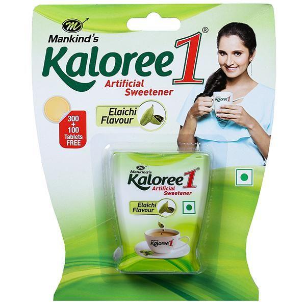 Netmeds | Mankind Kaloree 1 Sweetner Tablet - Elaichi (300's + 100's Free)