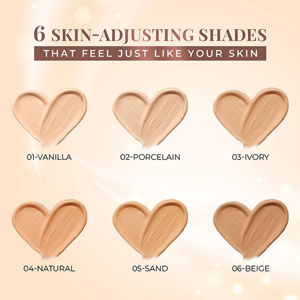 Just Herbs Serum Foundation Dewy Finish SPF 30 + Rosehip+ Rice Starch 04-Natural 20gm - Foundation