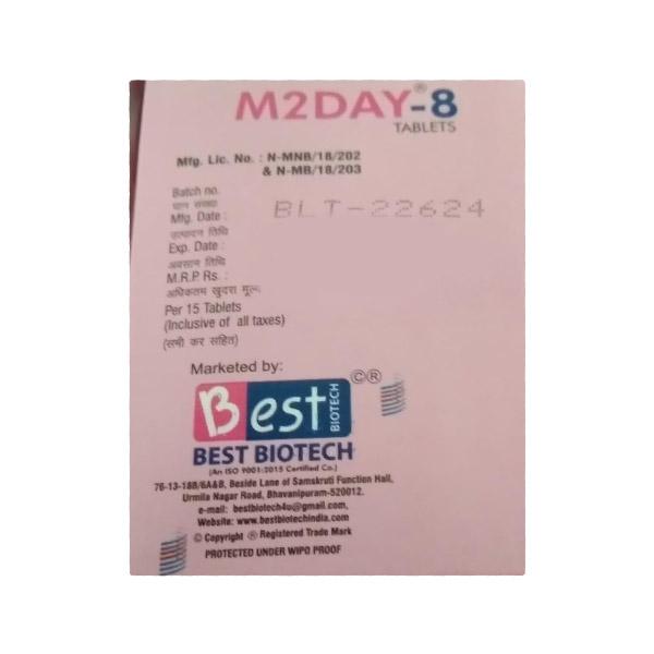M2DAY 8 Tablet 15's - Hormonal Therapy-Cor