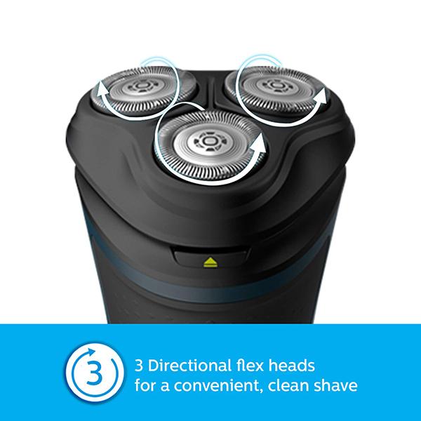 Philips Cordless Electric Shaver, 3D Pivot & Flex Heads, 27 Comfort Cut Blades (S1121/45) 1's - Shavers