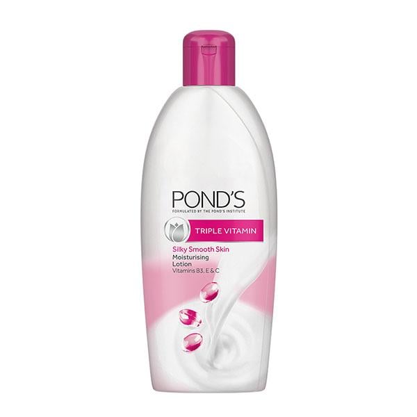 Pond's Triple Vitamin Silky Smooth Skin Moisturising Lotion Vitamins B3, E&C 100ml - Lotions & Creams