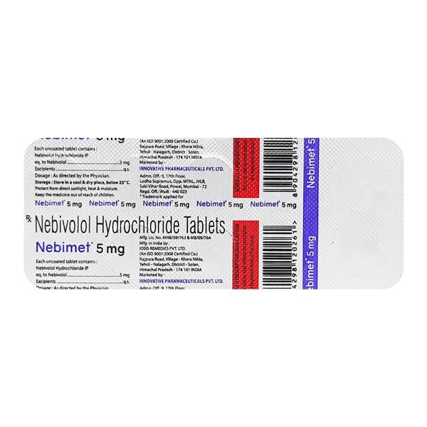 NEBIMET 5mg Tablet 10's - Hypertension-Bet