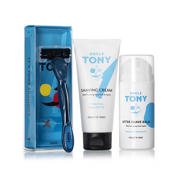 Netmeds | Uncle Tony Shaving Essentials Kit (Blue) 500's