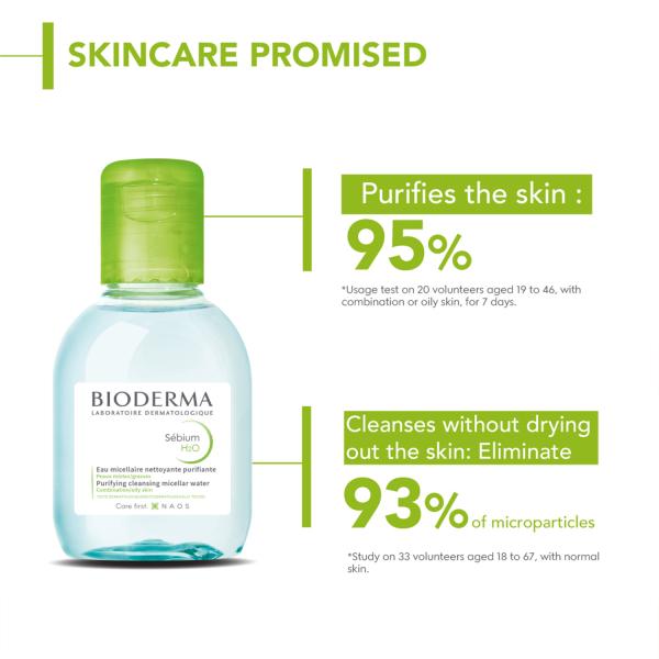 Bioderma Sebium H2O Purifying Cleansing Micellar Water 100 ml - Face Scrubs