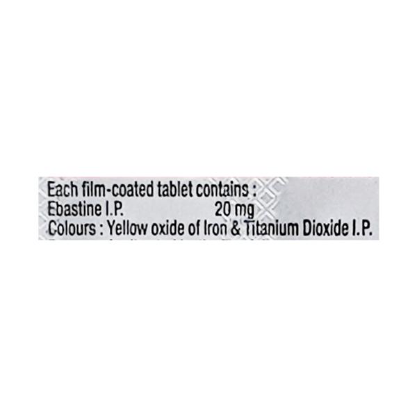 Ebasil 20mg Tablet 10'S - Allergies-Ant