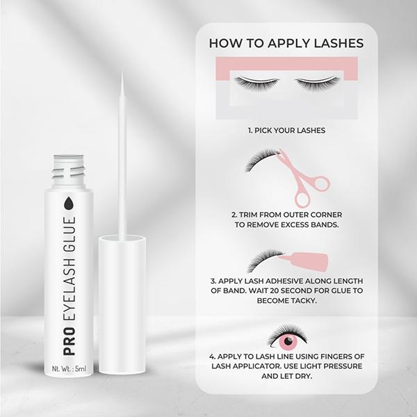 Swiss Beauty Pro Eyelash Glue - (White) 5 ml - Eyelashes