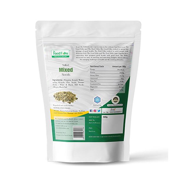 The Food Folks Salted Mixed Seeds 500 gm - Nutritional Bars
