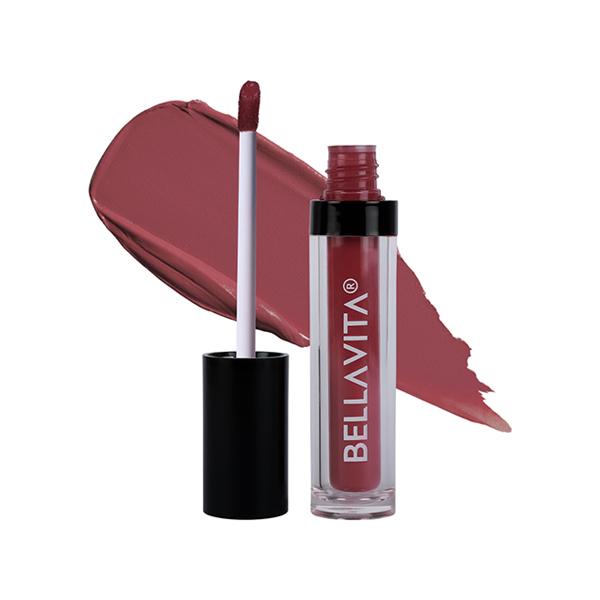 Netmeds | Bellavita Kiss-Proof Liquid Lipstick Dusty Nude 4.5 ml