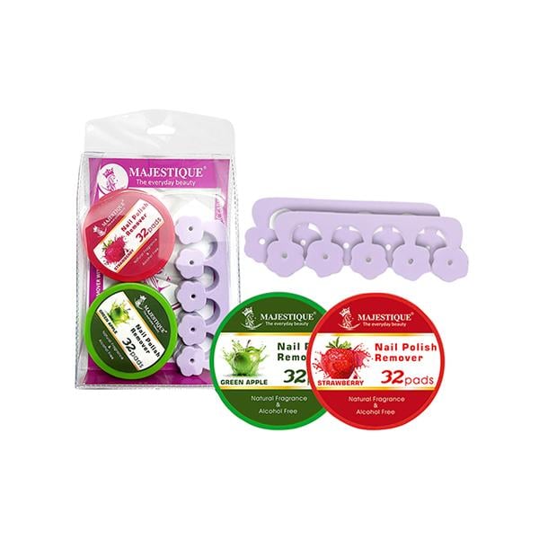 Netmeds | Majestique Nail Polish Remover & Toe Separator Set, Nail Care Package 4's