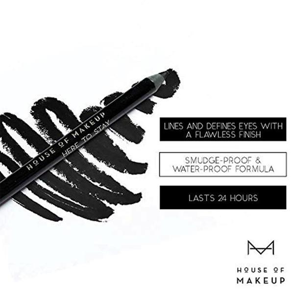 House Of Makeup Here To Stay Longwear Kajal - Noir 1.2 gm - Kajal & Kohls