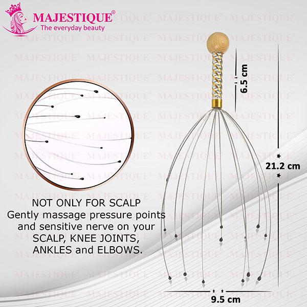 Majestique Head and Scalp Massager, Handheld Head Massage Tingle Stress Relief - Color May Vary 1's - Others