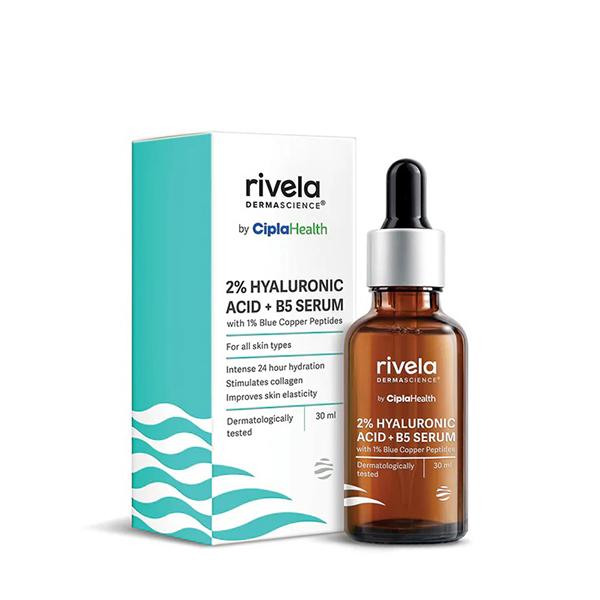 RIVELA 2% HYALURONIC ACID +B5 Serum 30ml - Dry Skin-Emo