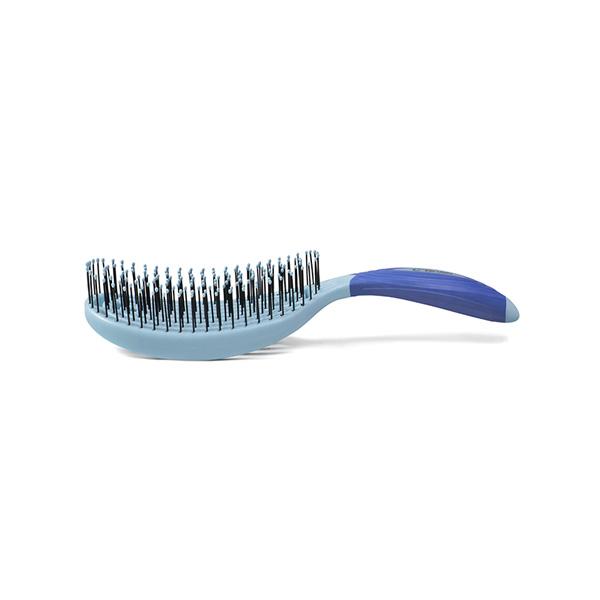 NuWay 4HAIR U.S. Patented Detangler Hair Brush for Men & Women - Blue - Detangling C Brush 1s 1's - Hair Brushes