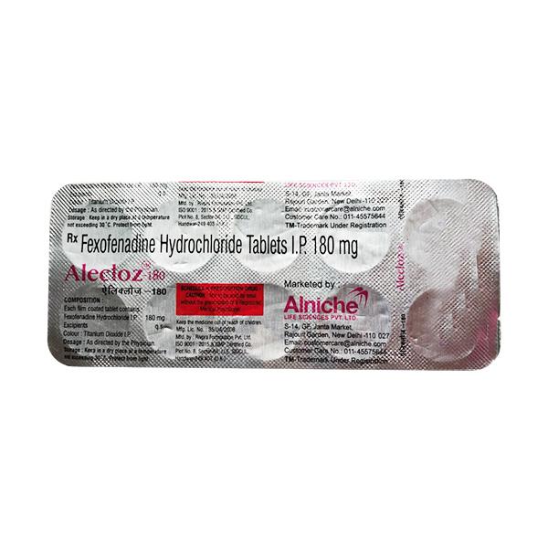 Alecloz 180mg Tablet 10'S - Allergies-Ant