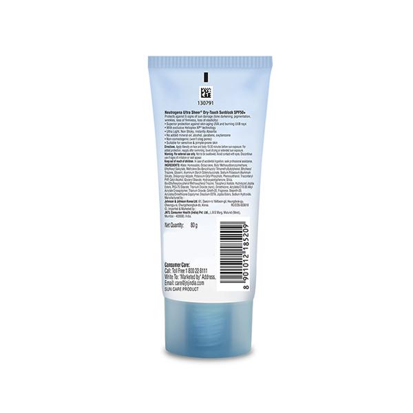 Neutrogena Ultra Sheer Dry-Touch Sunblock SPF 50+ PA+++ Helioplex XP 80 gm - Body Sunscreen