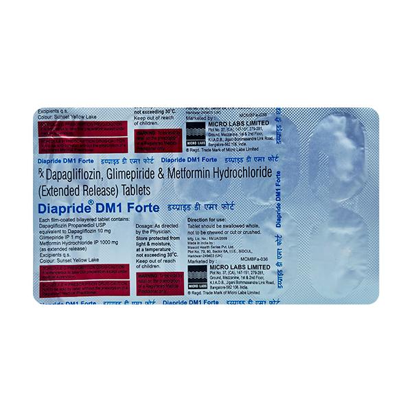 DIAPRIDE DM 1 FORTE Tablet 10's - Diabetes-Ant
