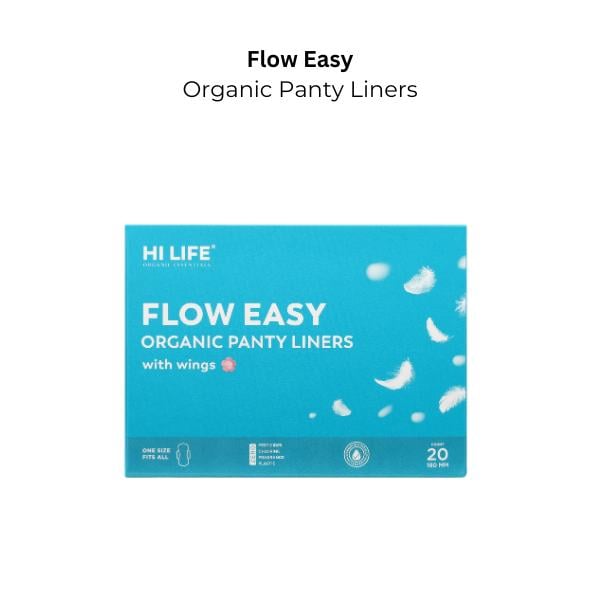 Netmeds | Hi Life Flow Easy Organic Panty Liners with Wings 20's
