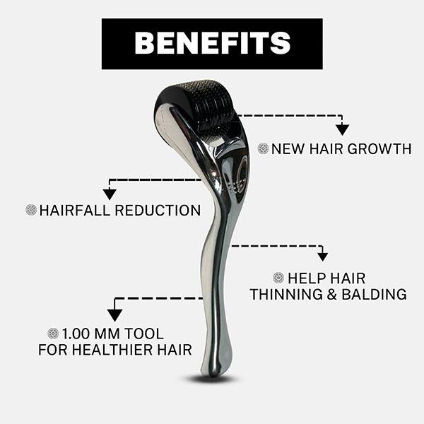 House of Beauty Derma Roller 1.00Mm For Home Use, Reduces Hairfall, Balding & Stretchmarks 1's - Derma Rollers