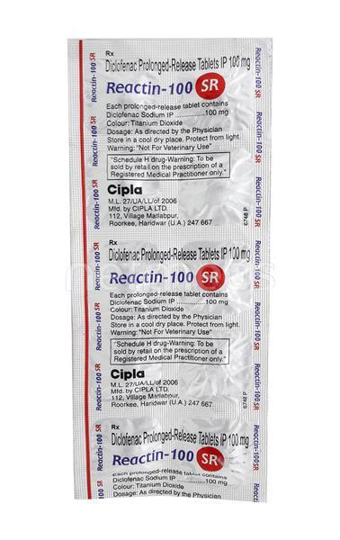 Reactin SR 100mg Tablet 15'S