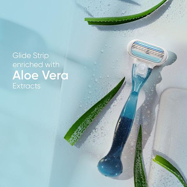 Gillette Venus Smooth Hair Removal Razor - Aloe Extract (For Woman) - Shaving & Hair Removal