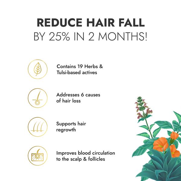 Kapiva Hair Rituals Tulsi Anti Hairfall Oil 200 ml - Hair Oils
