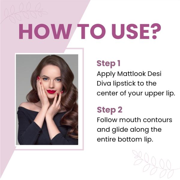 Matt Look Desi Diva HD Matte Lipstick With Hydrating Formula & Hyaluronic Acid, Plush Purple-15 3.8 gm - Lipsticks