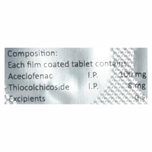 ACENTIO MR 8 Tablet 10's - Pain relief-Nsa