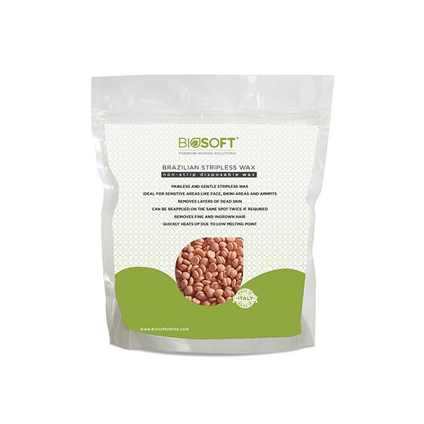 Biosoft Rose Stripless Beads Wax 500 S gm