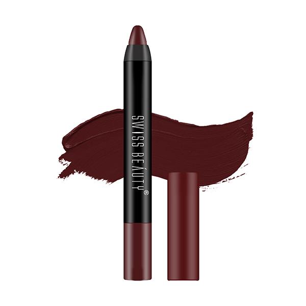 Netmeds | Swiss Beauty Stay On Lip Crayon - ( 15 Murphy Wine) 3.5gm